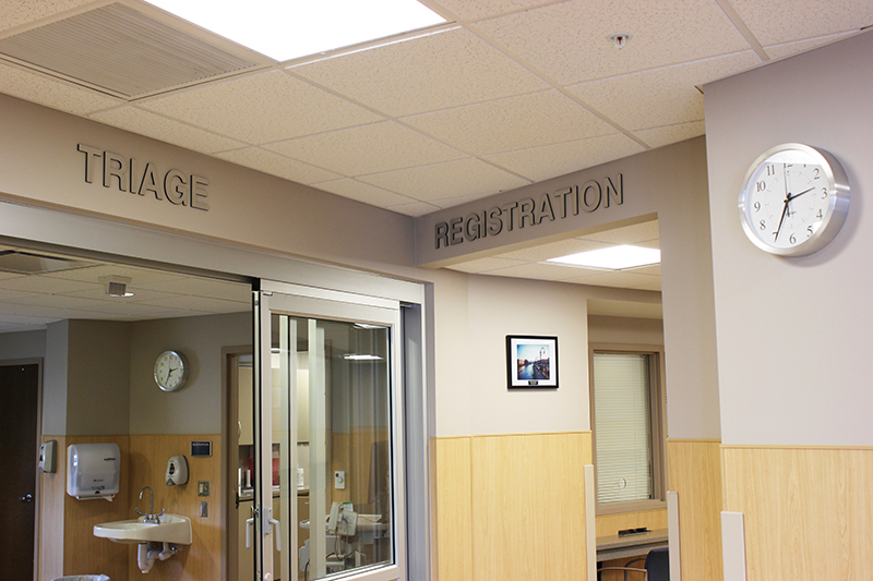 interior hosptial identification signage