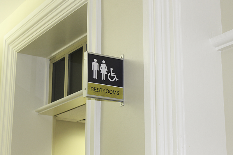 restroom wayfinding interior facility signage